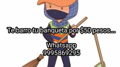 Photo of Ofrece sus servicios para barrer tu banqueta en 50 pesos