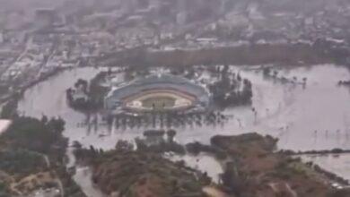 Photo of Estadio de los Dodgers se inunda tras paso de la tormenta Hilary