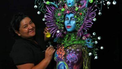 Photo of Yucateca en el Top 3 internacional de artistas del Body Paint 