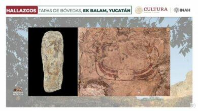 Photo of Descubren tapa de bóveda pintada con una serpiente en Ek Balam