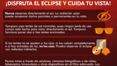 Photo of Piden seguir recomendaciones en eclipse para preservar salud visual