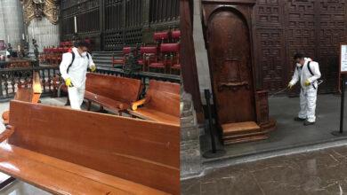Photo of Para evitar la plaga de chinches fumigan la Catedral Metropolitana en la CDMX