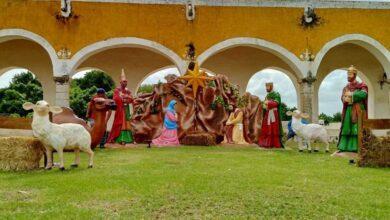 Photo of Instalan nacimiento gigante en ex convento de Izamal 