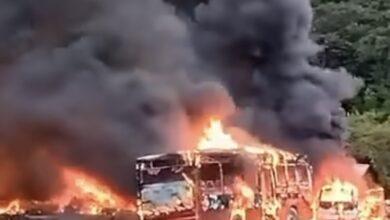 Photo of Carambola e incendio en autopista de Venezuela deja 8 muertos