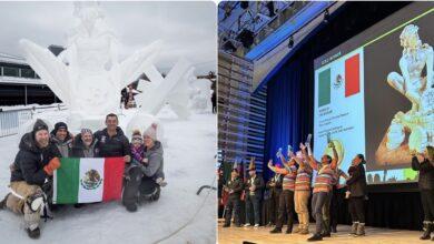 Photo of Mexicanos ganan Campeonato Internacional de Escultura de Nieve 2024