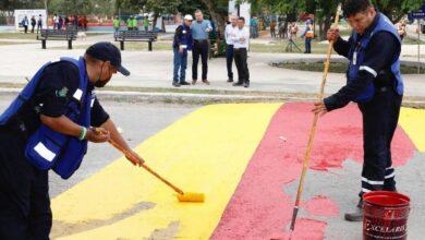 Photo of Alejandro Ruz supervisa rehabilitación del parque de Nueva San José Tecoh