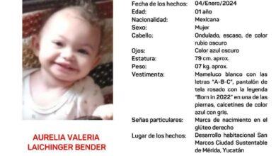 Photo of Se busca a Aurelia Laichinger Bender de un año 