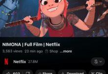 Photo of Netflix publica la película “Nimona” en Youtube, gratis y sin anuncios