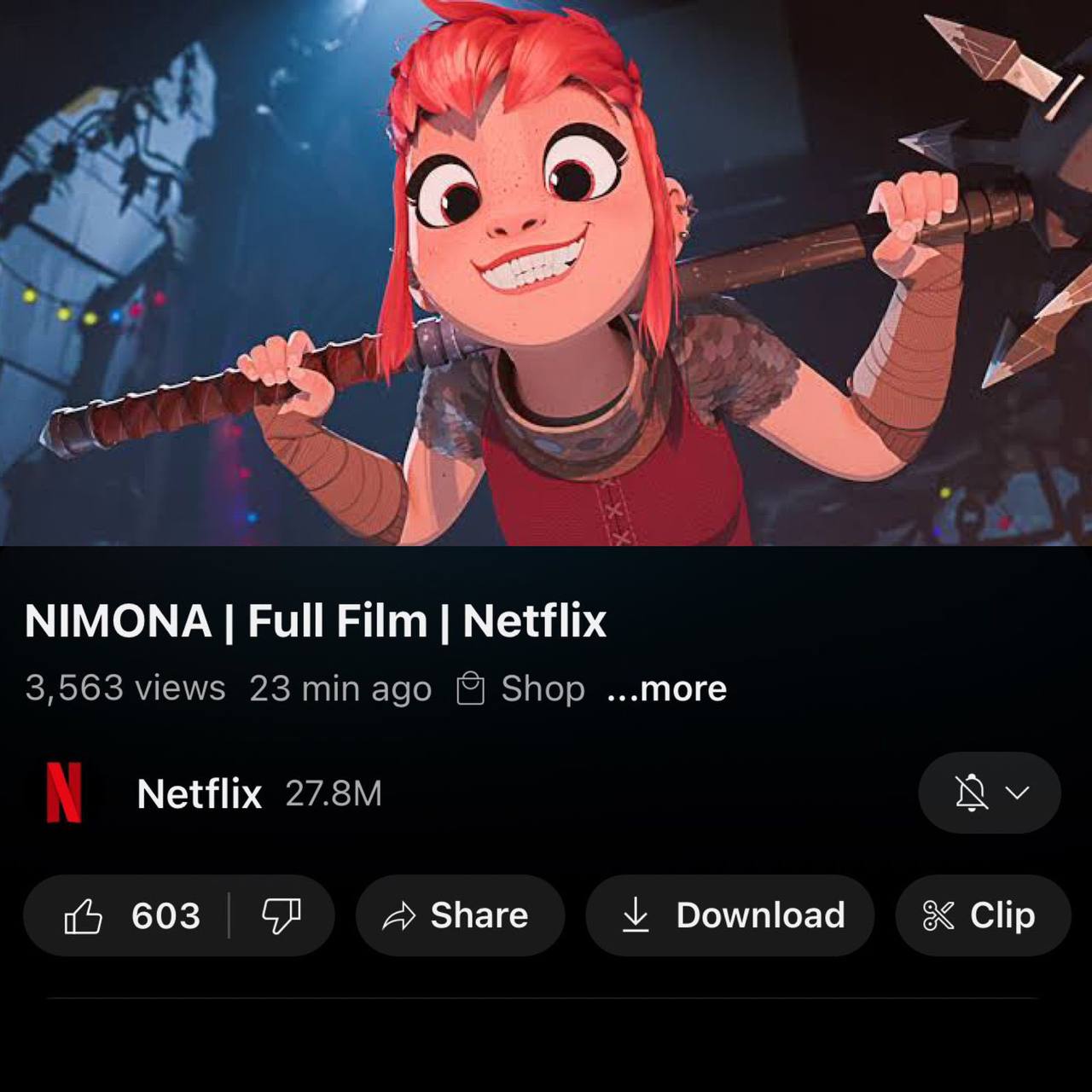 Netflix publica la película “Nimona” en Youtube, gratis y sin anuncios ...