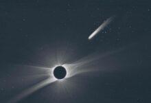 Photo of Eclipse solar y cometa “diablo”, juntos en el cielo