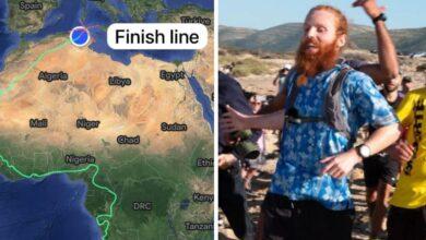 Photo of Se convierte en el primer hombre en cruzar África corriendo