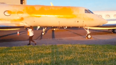 Photo of Activistas intentan pintar el avión de Taylor Swift