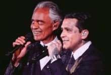 Photo of Nodal canta junto a Andrea Bocelli 
