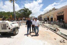 Photo of Avanzan remodelación de la Plaza Grande de Mérida