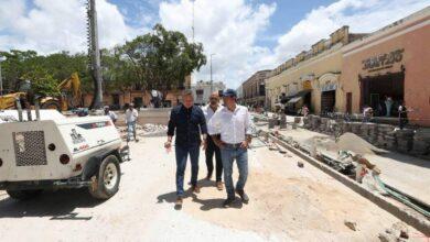 Photo of Avanzan remodelación de la Plaza Grande de Mérida