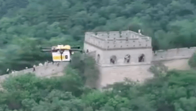 Photo of Drones reparten comida en la Gran Muralla China