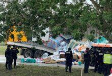 Photo of Rapiña en Mérida tras accidente de tráiler 