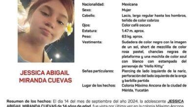 Photo of Se busca a Jessica Abigail Miranda Cuevas; hija de influencer yucateco