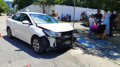 Photo of Adultas mayores se llevan fuerte golpe y susto en accidente automovilístico