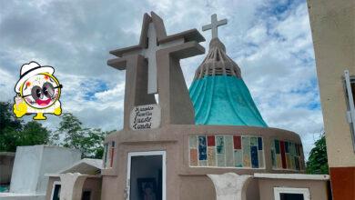 Photo of El cementerio con la basílica de Guadalupe y la pirámide de Kukulcán