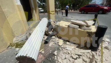 Photo of Se derrumba columna de edificio en el centro de Mérida