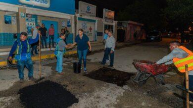 Photo of Da inicio Cecilia Patrón a jornadas nocturnas de bacheo