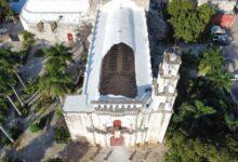 Photo of Se d3spl0ma la cúpula y el techo de la Iglesia de Calkiní