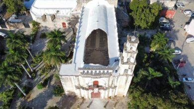 Photo of Se d3spl0ma la cúpula y el techo de la Iglesia de Calkiní