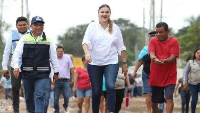 Photo of Supervisa Cecilia Patrón jornada de repavimentación