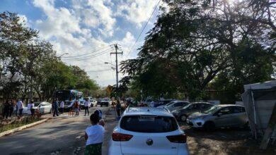 Photo of Bloqueo vial en Temozón Norte en Mérida 