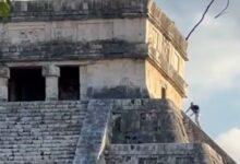 Photo of Turista burló la seguridad y subió al Castillo de Chichén Itzá, Yucatán