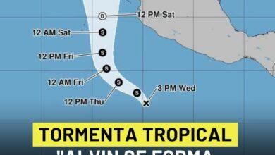 Photo of Se forma la tormenta tropical «Alvin» frente a costas del pacífico