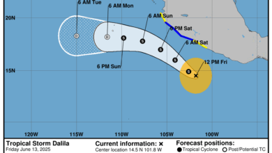 Photo of Se ha formado la Tormenta Tropical Dalila