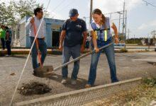 Photo of Intensifica Ceci Patrón trabajos de limpieza de rejillas por las lluvias