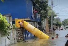 Photo of “Piscina callejera” con todo y tobogán en Tampico 