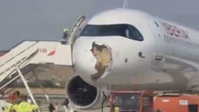 Photo of Avión aterriza de emergencia en Madrid tras impactarse con un ave