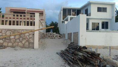 Photo of En Chelem hay nuevo bloqueo hacia la playa