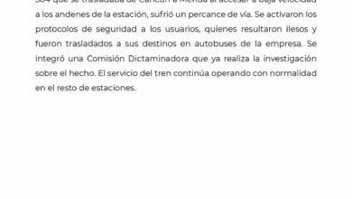 Photo of Tren Maya confirma percance; pasajeros ilesos