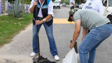 Photo of Incrementa Ceci Patrón labores de bacheo en comisarías de Mérida