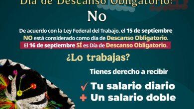 Photo of Trabajas mañana 16 de septiembre, el pago es triple