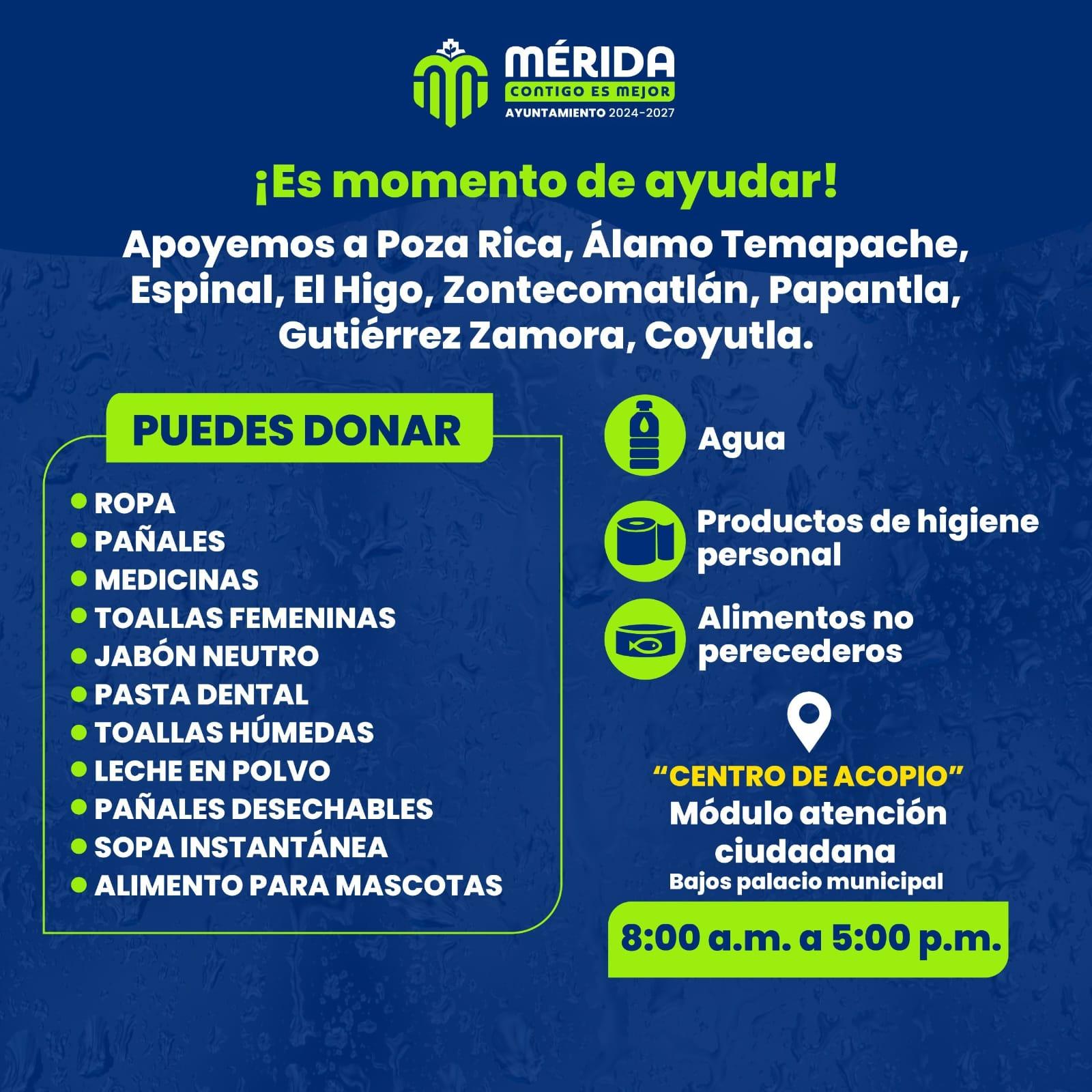 Ayuntamiento de Mérida instala centro de acopio en apoyo a familias de ...