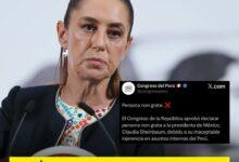 Photo of Congreso de Perú declara ‘persona non grata’ a Claudia Sheinbaum