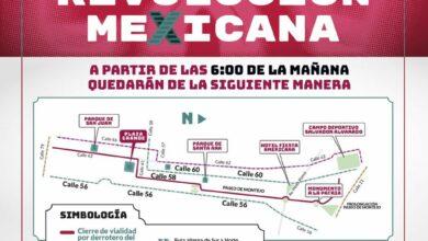 Photo of Cierres viales en Mérida por el desfile del 20 de noviembre