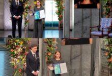 Photo of Emotiva ovación a Ana Corina Sosa al recibir el Nobel de la Paz en nombre de su madre