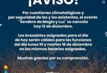 Photo of Pista de hielo y Senderos de Luz posponen actividades