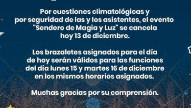 Photo of Pista de hielo y Senderos de Luz posponen actividades