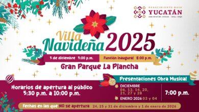 Photo of Yucatán abre la Villa Navideña 2025 en La Plancha