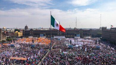 Photo of Ante más de 600 mil personas en el zócalo, Claudia Sheinbaum celebra 7 años de la 4T