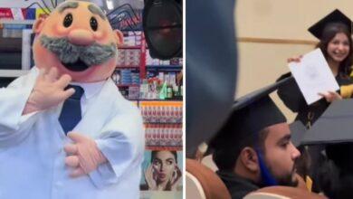 Photo of Jocelyn se gradúa y emociona en redes tras trabajar como botarga del Dr. Simi para pagar sus estudios