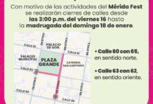 Photo of Anuncian cierres viales en la Plaza Grande por concierto del Mérida Fest 2026